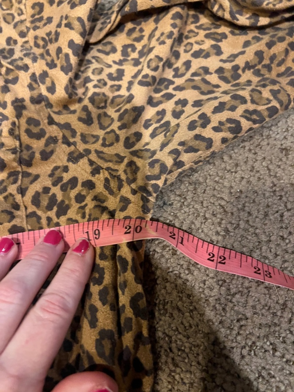 Ralph Lauren Brown Leopard Print Button-Up Sleep Shirt    Large EUC - Picture 6 of 7
